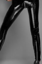 Load image into Gallery viewer, Black PVC catsuit with shiny surface &amp; 3-way metal zip