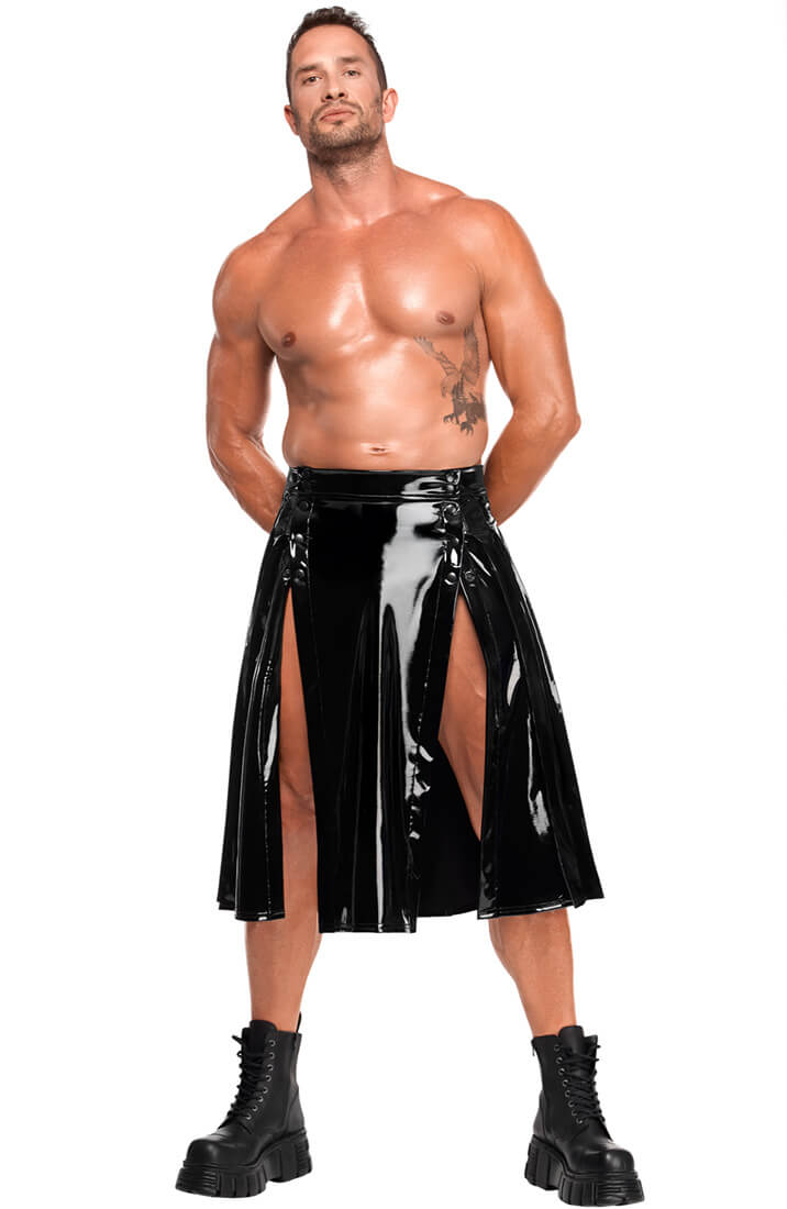Black PVC Kilt - Rule Breaker