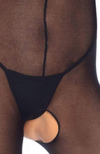 Load image into Gallery viewer, Black sheer mesh bodystocking
