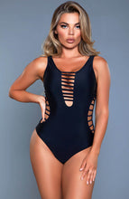 Load image into Gallery viewer, Black swimsuit with cut-outs