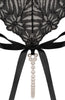 Black thong with white pearl string - Destino G-string