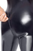 Drenched in confidence - this COAX Copenhagen black vinyl catsuit is the definition of sleek, glossy power.