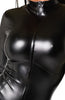 Black wet look catsuit