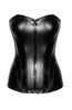 Wet look corset with front zip