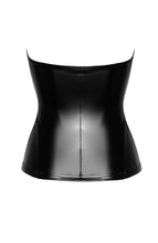 Load image into Gallery viewer, Wet look corset with front zip