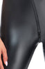 Black wet look halter neck catsuit