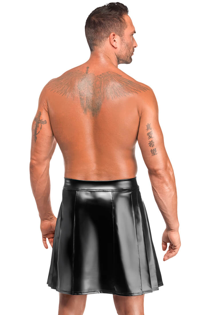 Black Wet Look Kilt - Vanguard