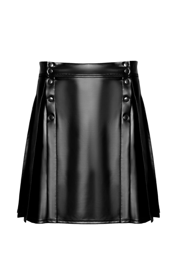 Black Wet Look Kilt - Vanguard