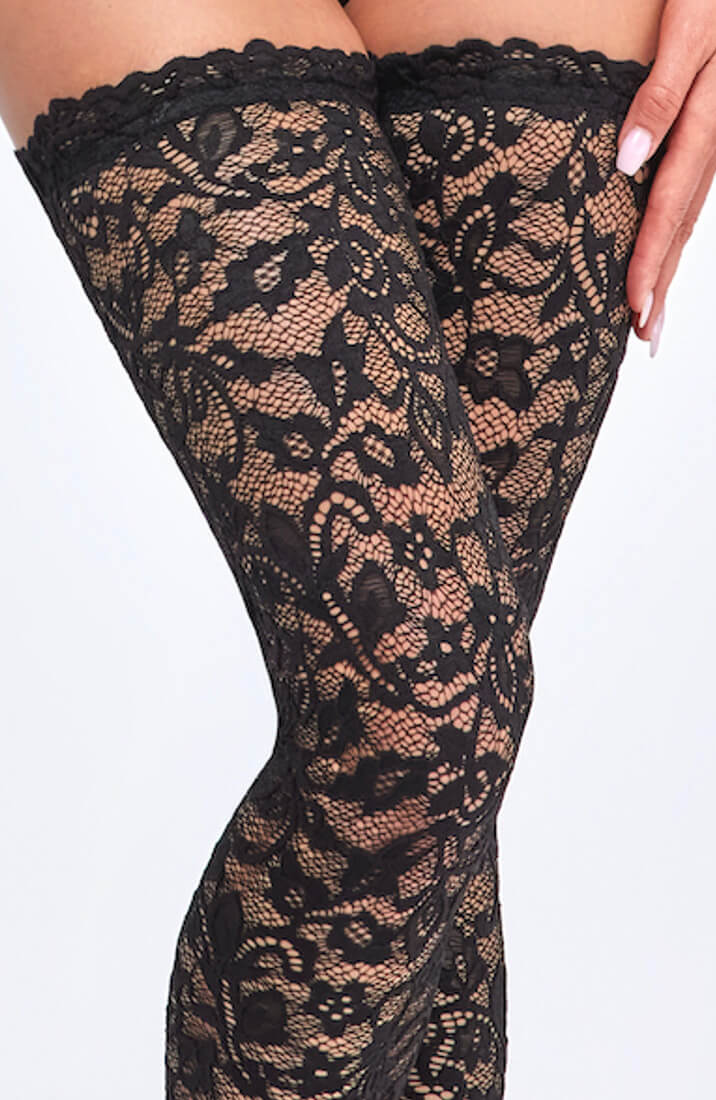 Lace thigh high stockings