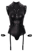 Erotic bodysuit lingerie with harness & restraints