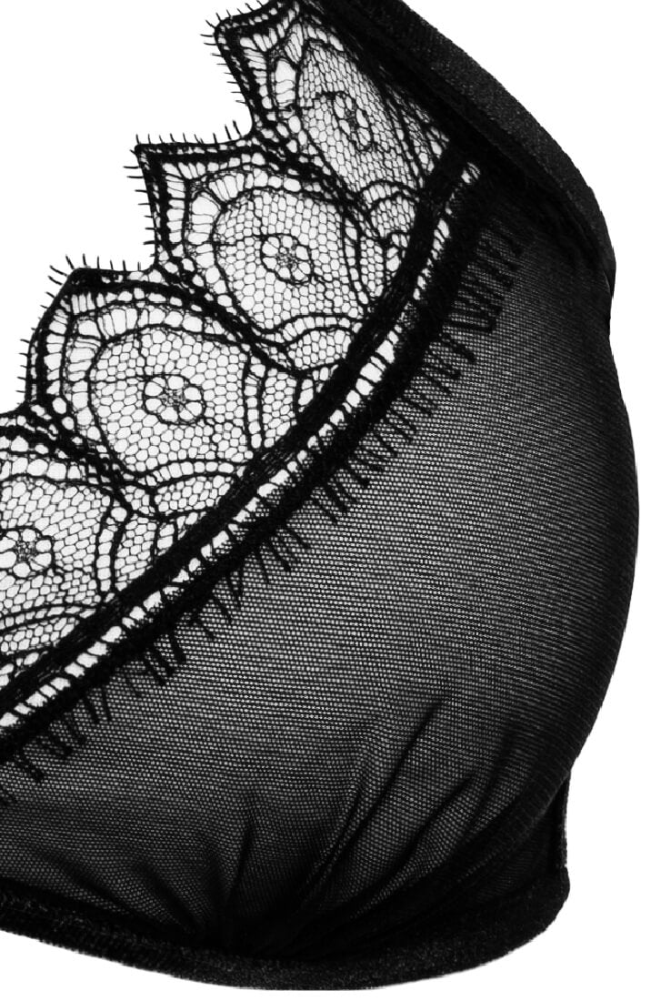 COAX Copenhagen pearl lingerie bra with reversible crossed pearl design