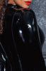 Black PVC catsuit with Button-up design