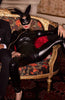 COAX Copenhagen - Black wet look catsuit with stitching highlights