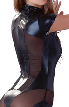 Load image into Gallery viewer, Sheer perfection with a wet look edge - slip into this statement catsuit and let them stare