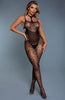 Crotchless halter neck bodystocking