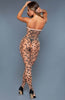 Crotchless leopard bodystocking