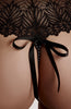 Crotchless panty with black pearl string