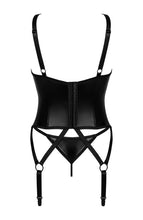 Load image into Gallery viewer, Erotic black cut-out bustier set