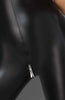 Erotic black Open-cup wet look catsuit