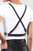 Faux leather Cross-Cleavage Harness