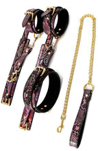 Load image into Gallery viewer, Faux pink &amp; gold reptile BDSM set