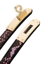 Load image into Gallery viewer, Faux pink &amp; gold reptile collar/bracelet