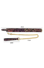 Load image into Gallery viewer, Faux pink &amp; gold reptile collar with leash