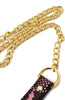 Faux pink & gold reptile collar with leash