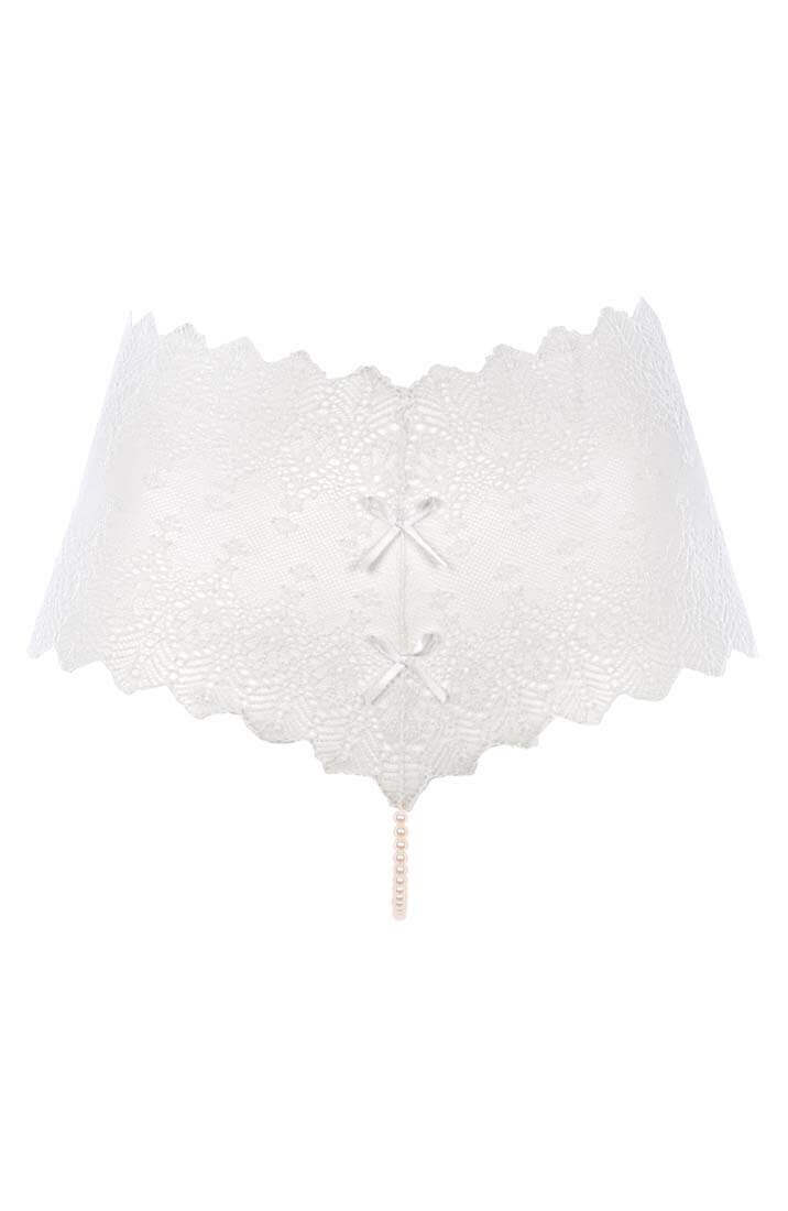 COAX Copenhagen ivory lingerie panty designed with stimulating pearl string