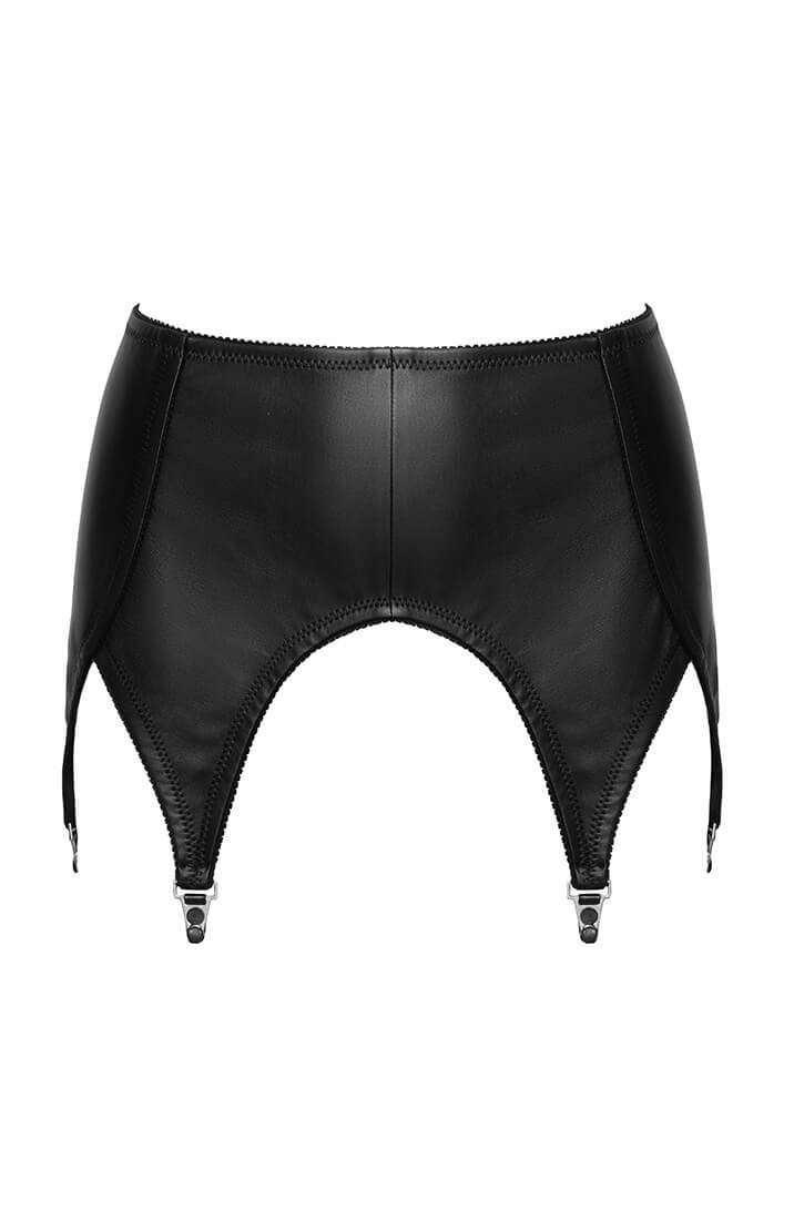 Leather suspender belt