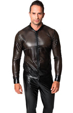 Load image into Gallery viewer, Men&#39;s Laser-cut wet look bomber jacket