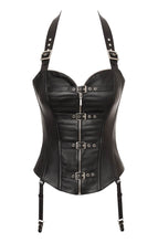 Load image into Gallery viewer, Leather Corset with Buckles - Power Move