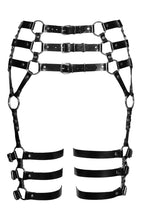 Load image into Gallery viewer, Waist and thigh strap harness made for bold fetish styling