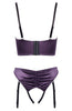 Purple satin lingerie set