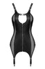 Leather suspender bustier