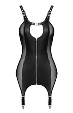 Load image into Gallery viewer, Leather suspender bustier