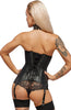 Leather suspender corset