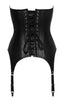 Leather suspender corset