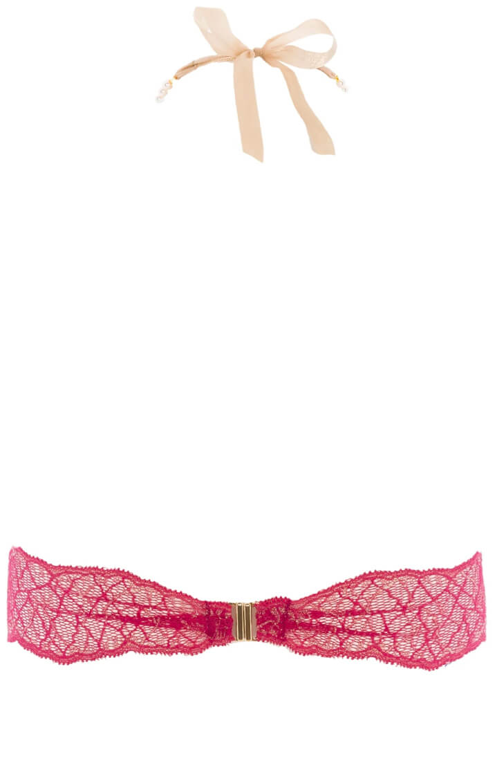 Luxury Red Bodysuit With White Pearls - Sensual Italian Lace Lingerie