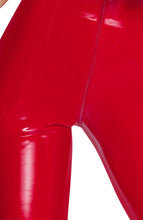 Load image into Gallery viewer, Erotic red vinyl catsuit with shiny surface