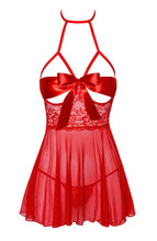 Load image into Gallery viewer, Red bow chemise