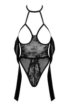 Load image into Gallery viewer, Sexy black bow bodysuit lingerie