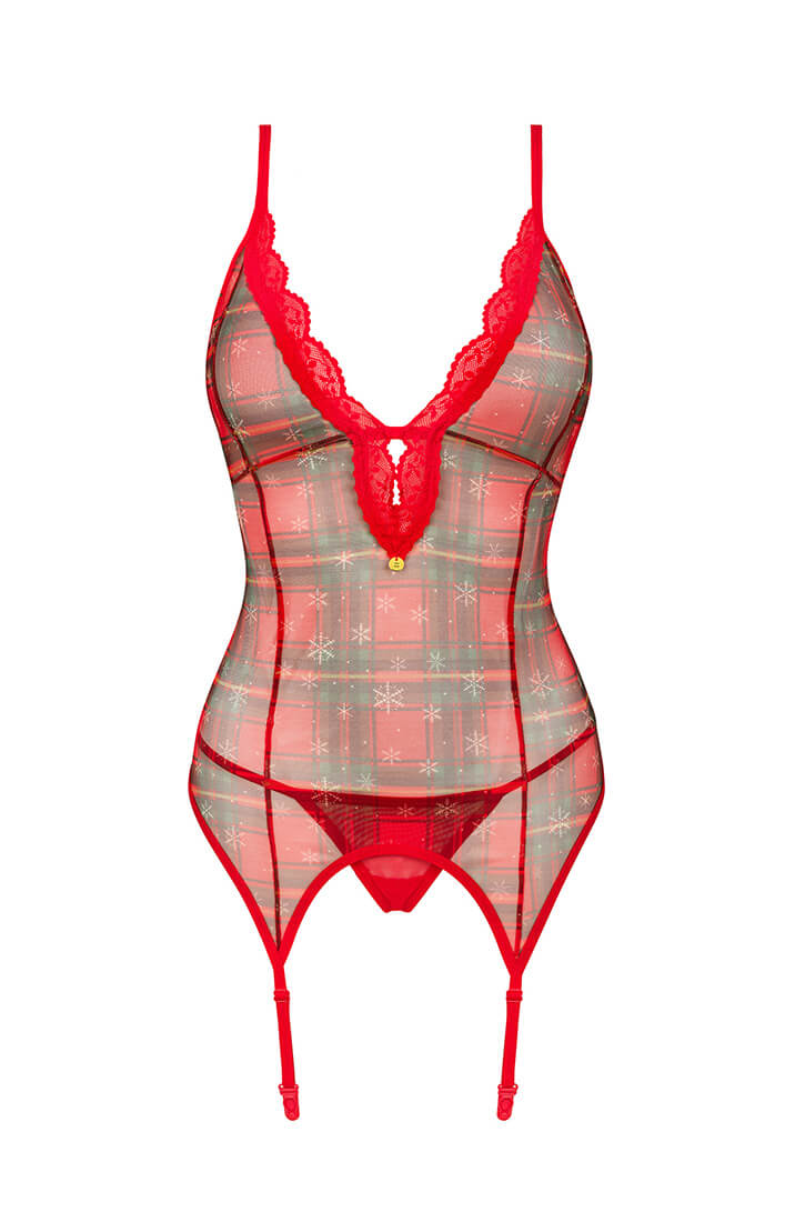 Sexy Christmas bustier lingerie set