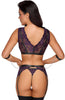 Sexy purple lingerie set with restraints