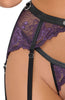 Sexy purple lingerie set with restraints