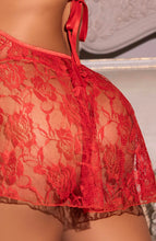 Load image into Gallery viewer, Sexy red babydoll chemise lingerie