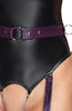 Fetish-inspired soft bondage lingerie with adjustable straps and decorative rings