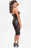 Sheer black lace bodycon dress