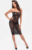 Sheer black lace bodycon dress