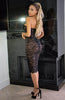 Sheer black lace bodycon dress